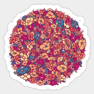 Circle of flowers Sticker